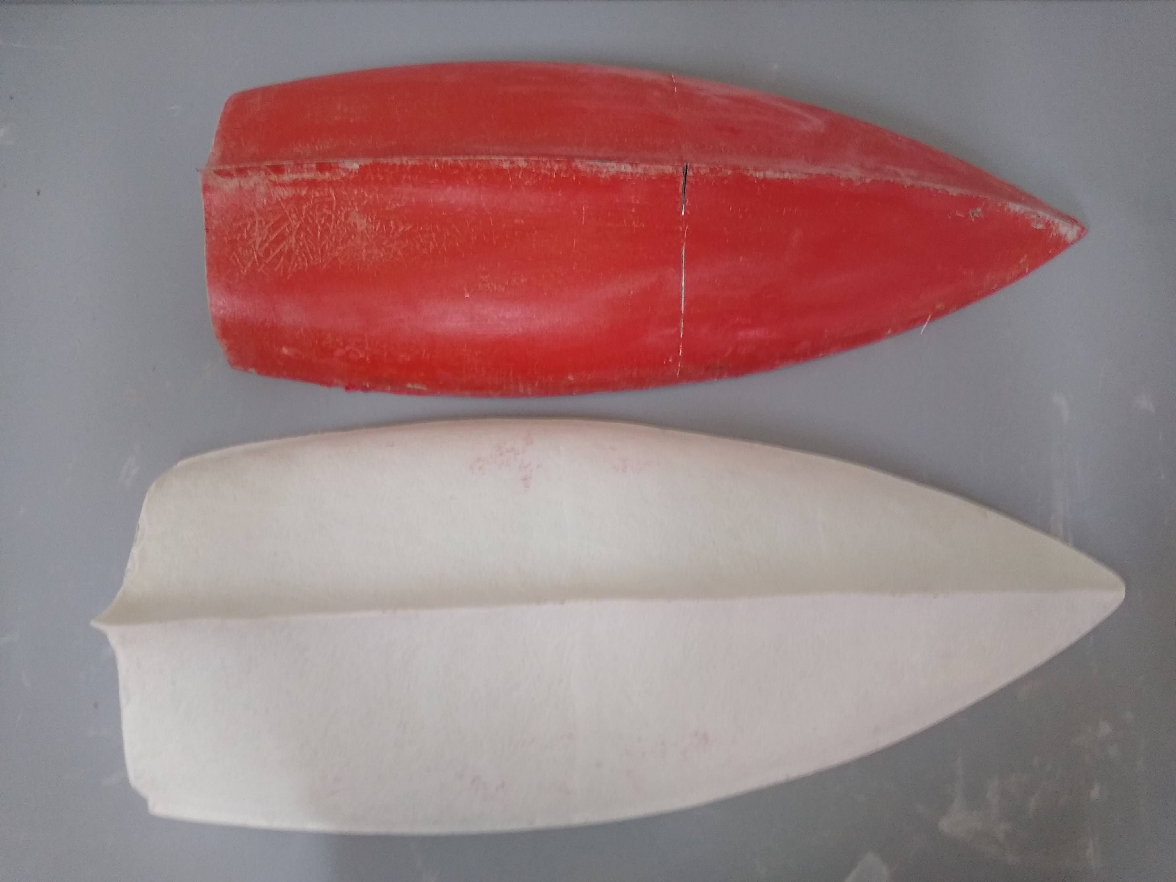 3D printed mold and fiber glass hull.